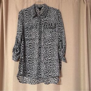 I Heart Ronson Leopard shirt women Medium